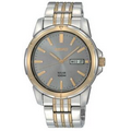 Seiko Men's Solar Watch w/ Charcoal Round Dial